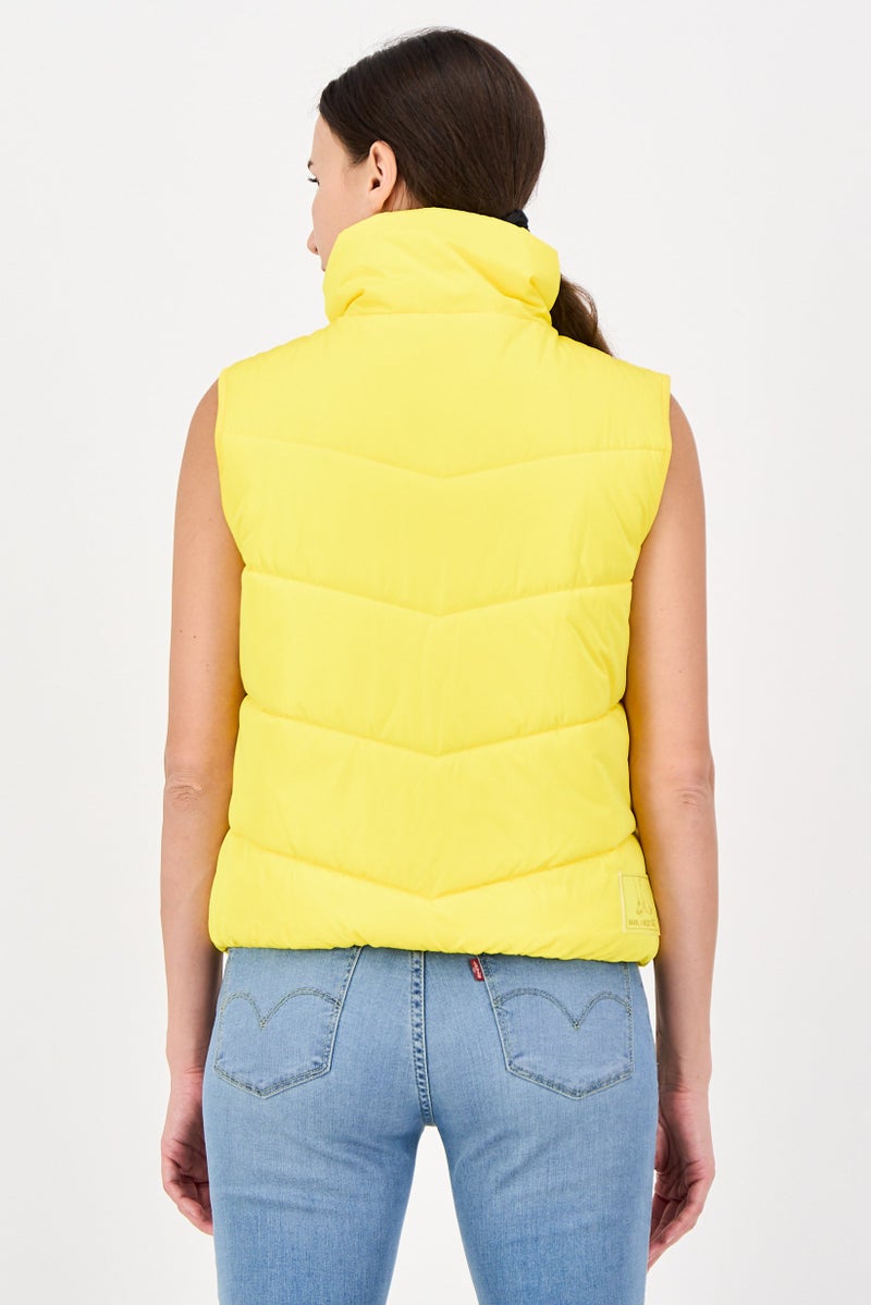 VANS Women Plain Puffer Jacket, Yellow - Image 4